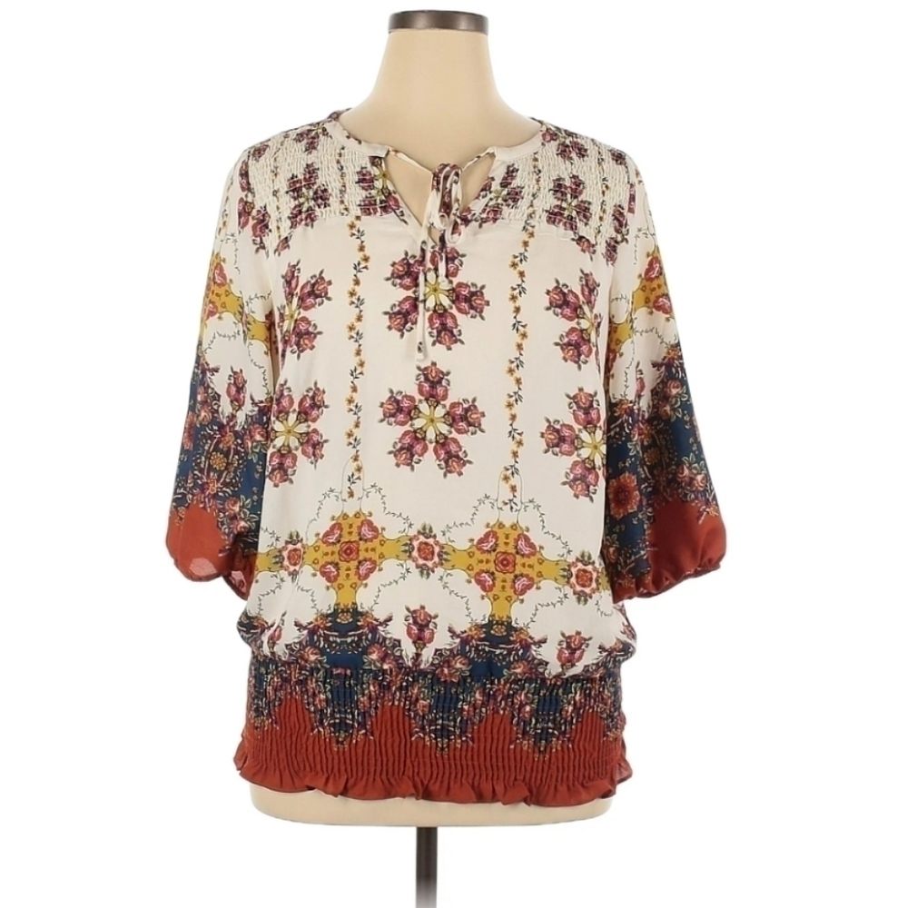 Fig and flower Boho Blouse